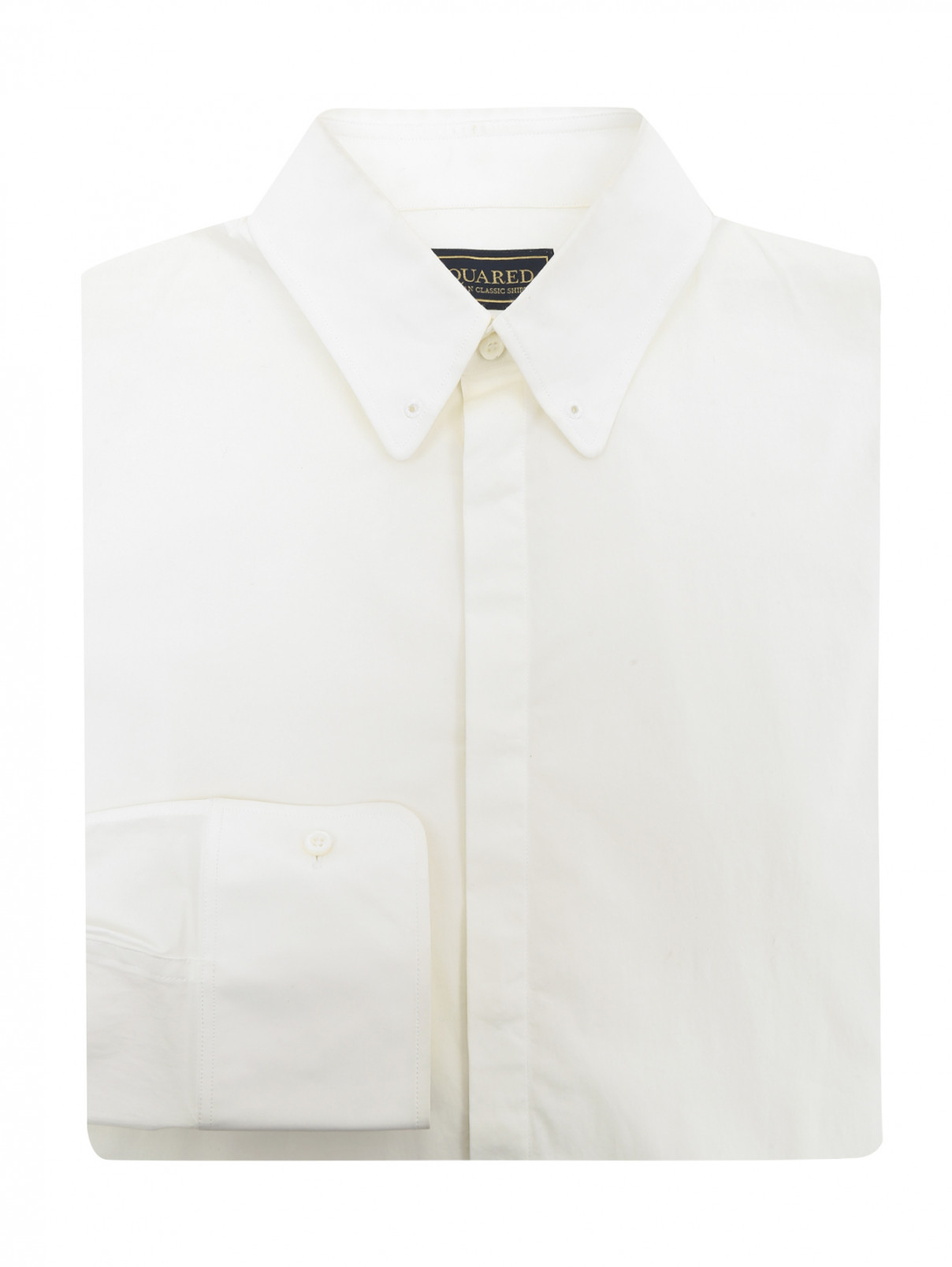 Рубашка из хлопка Dsquared2  –  Общий вид  – Цвет:  Белый