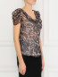 Блуза из шелка с драпировкой Moschino Cheap&Chic  –  Модель Верх-Низ