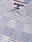 Рубашка из хлопка и льна с узором Tommy Hilfiger  –  Деталь