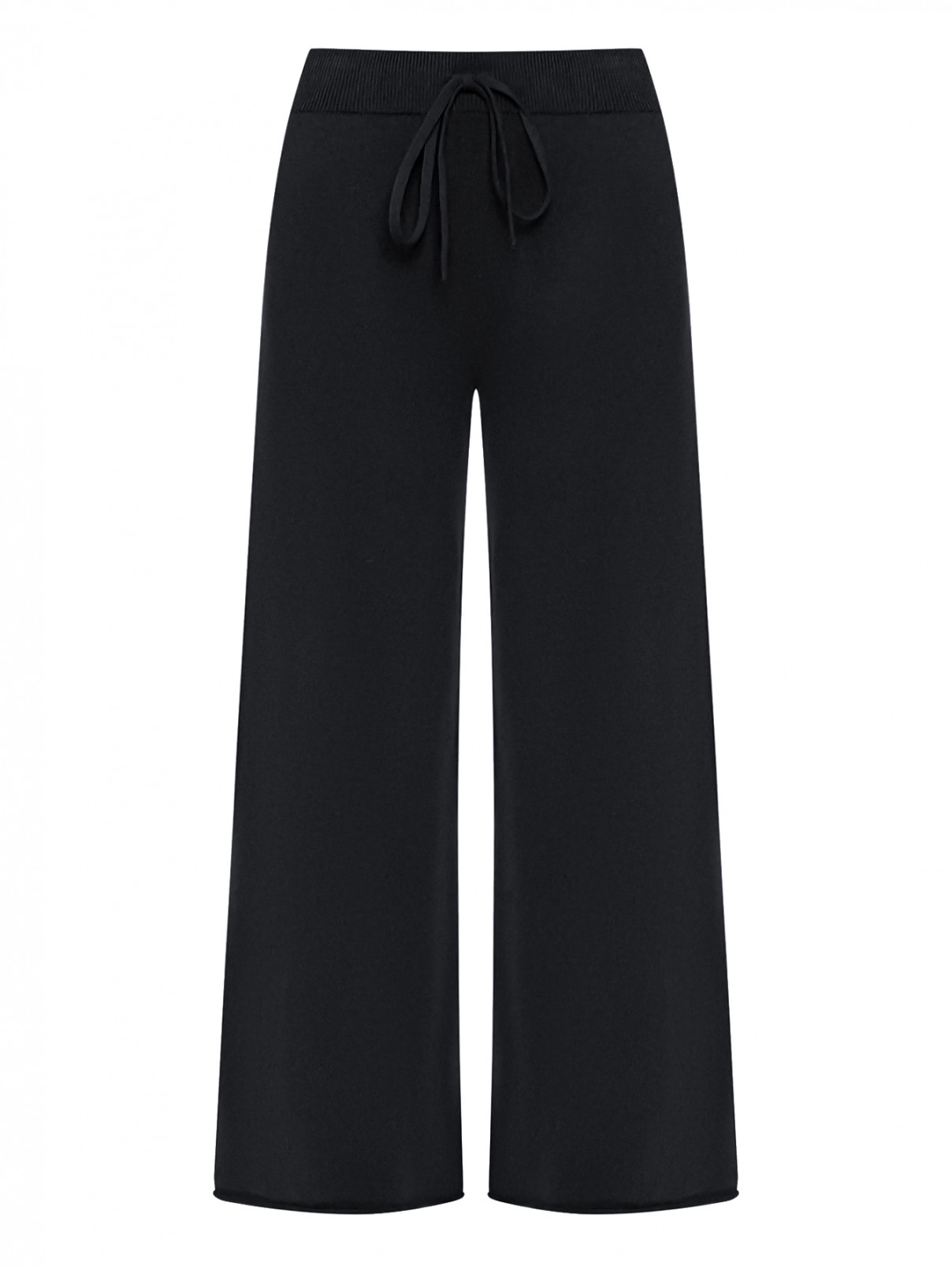 Трикотажные брюки на резинке с карманами Liviana Conti  –  Общий вид  – Цвет:  Синий