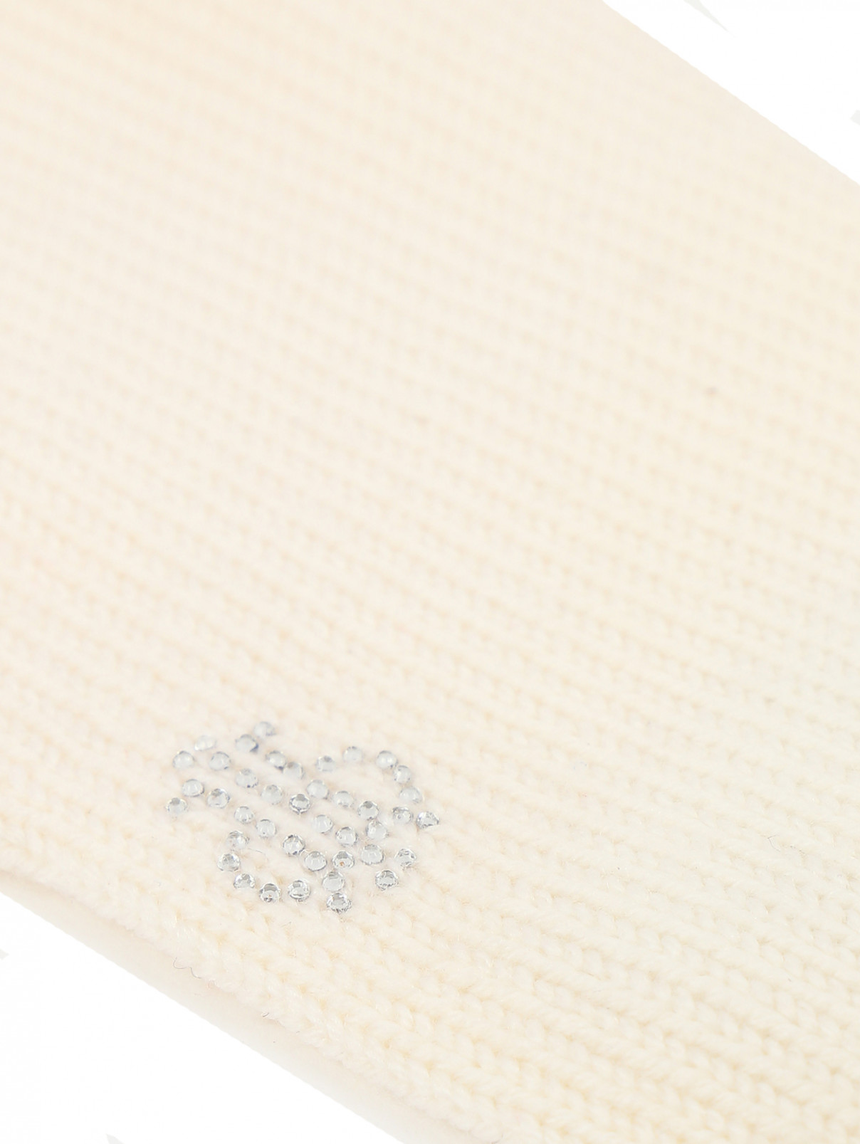 Перчатки из шерсти с меховой отделкой I Pinco Pallino  –  Деталь1  – Цвет:  Белый