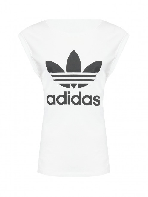 Топ из хлопка с логотипом Adidas Originals - Общий вид