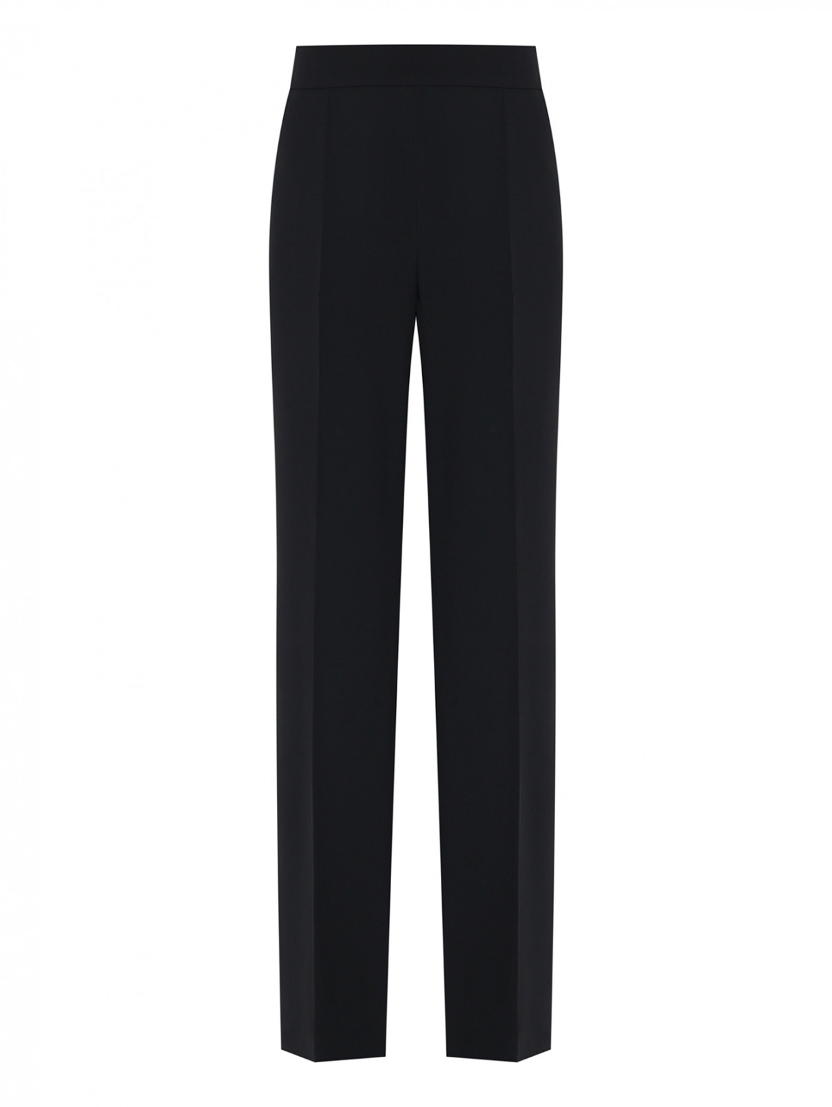 Однотонные брюки из смешанной вискозы Luisa Spagnoli  –  Общий вид  – Цвет:  Черный