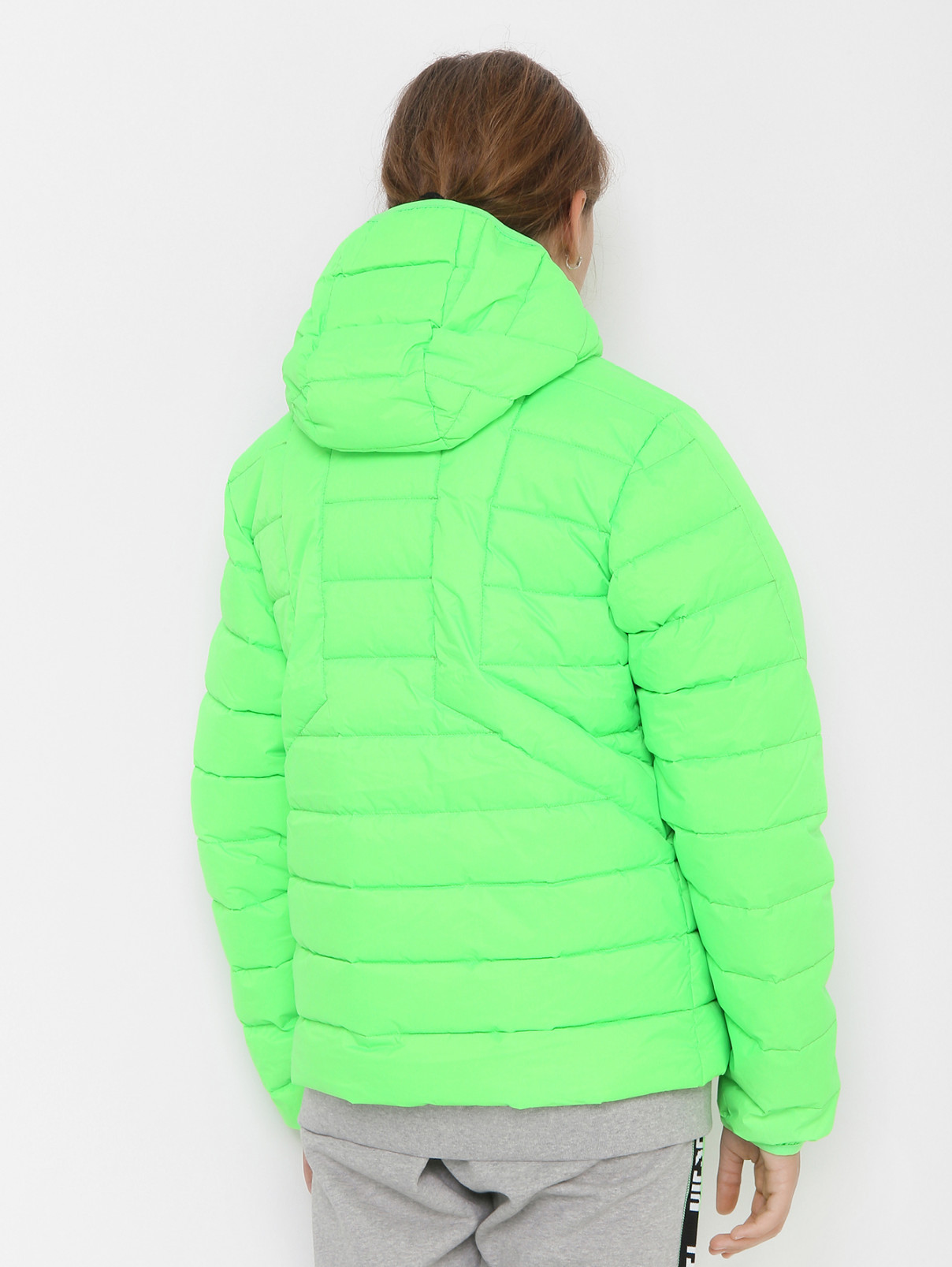 Пуховая куртка с карманами Diesel  –  МодельВерхНиз1  – Цвет:  Зеленый