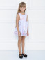 Платье хлопковое с цветочным узором Lapin House  –  МодельВерхНиз