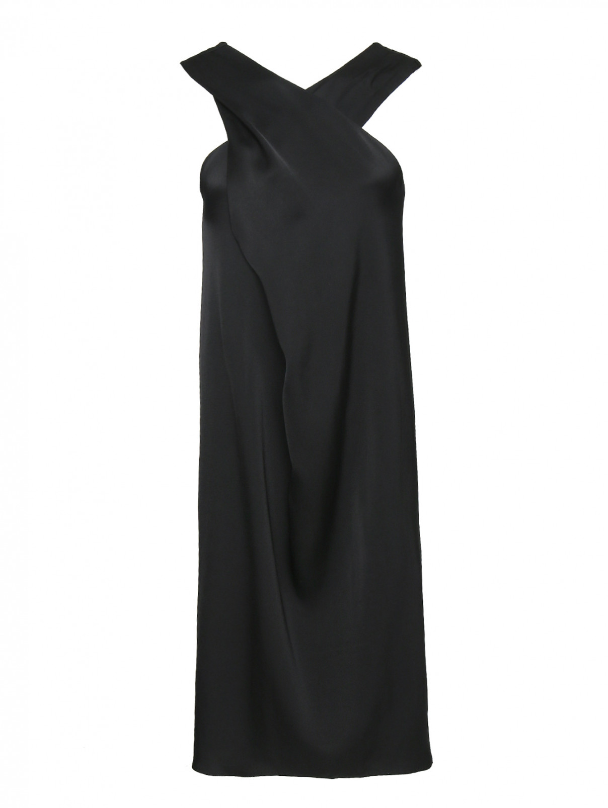 Платье из вискозы без рукавов By Malene Birger  –  Общий вид  – Цвет:  Черный