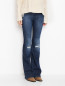Расклешенные джинсы из хлопка с потертостями GAS  –  МодельВерхНиз