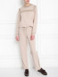 Трикотажные брюки из кашемира с контрастной отделкой Sonia Rykiel  –  МодельОбщийВид