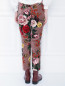 Брюки бархатные с цветочным узором Dolce & Gabbana  –  МодельВерхНиз1