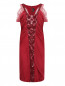 Платье из шелка декорированное пайетками и кружевом La Perla  –  Общий вид