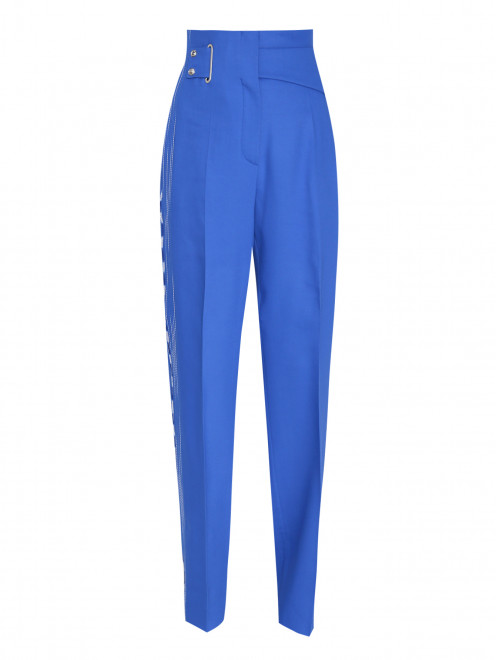 Брюки из хлопка и вискозы с завышенной талией Sportmax - Общий вид