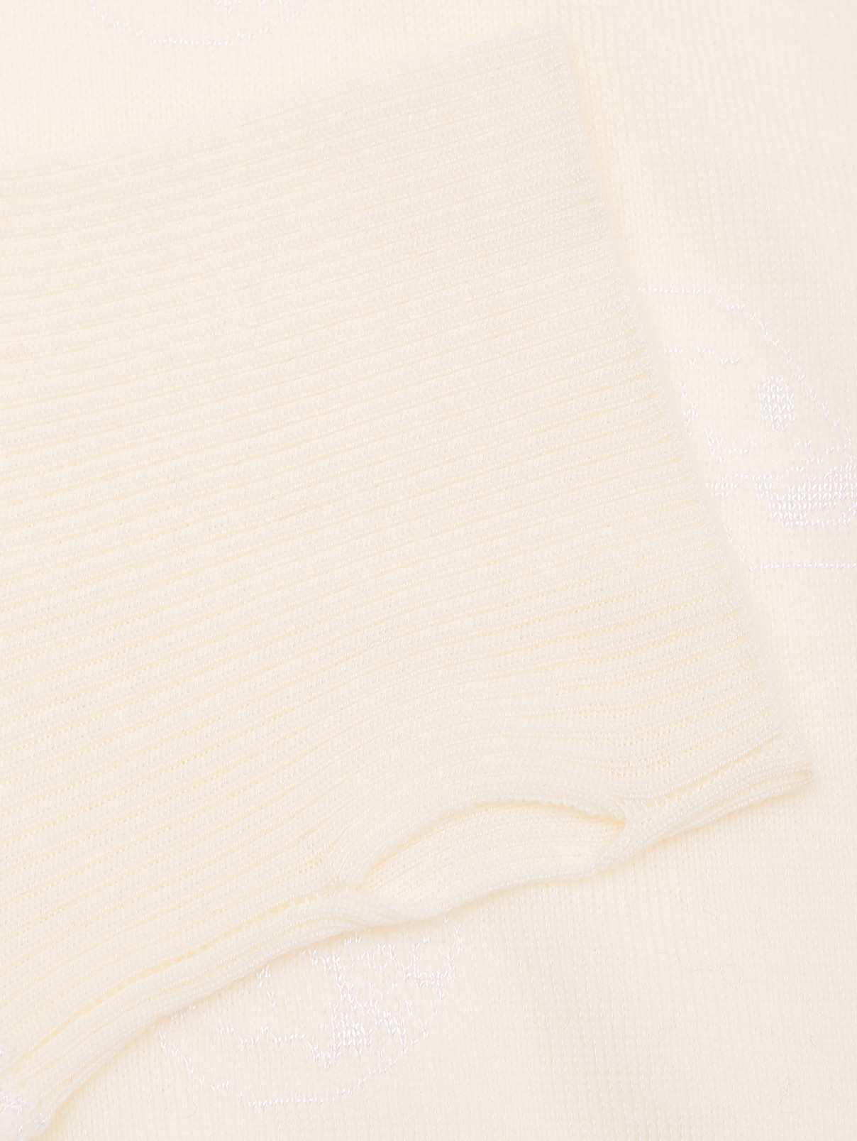 Водолазка из смешанной шерсти с узором Gabriele Pasini  –  Деталь1  – Цвет:  Белый