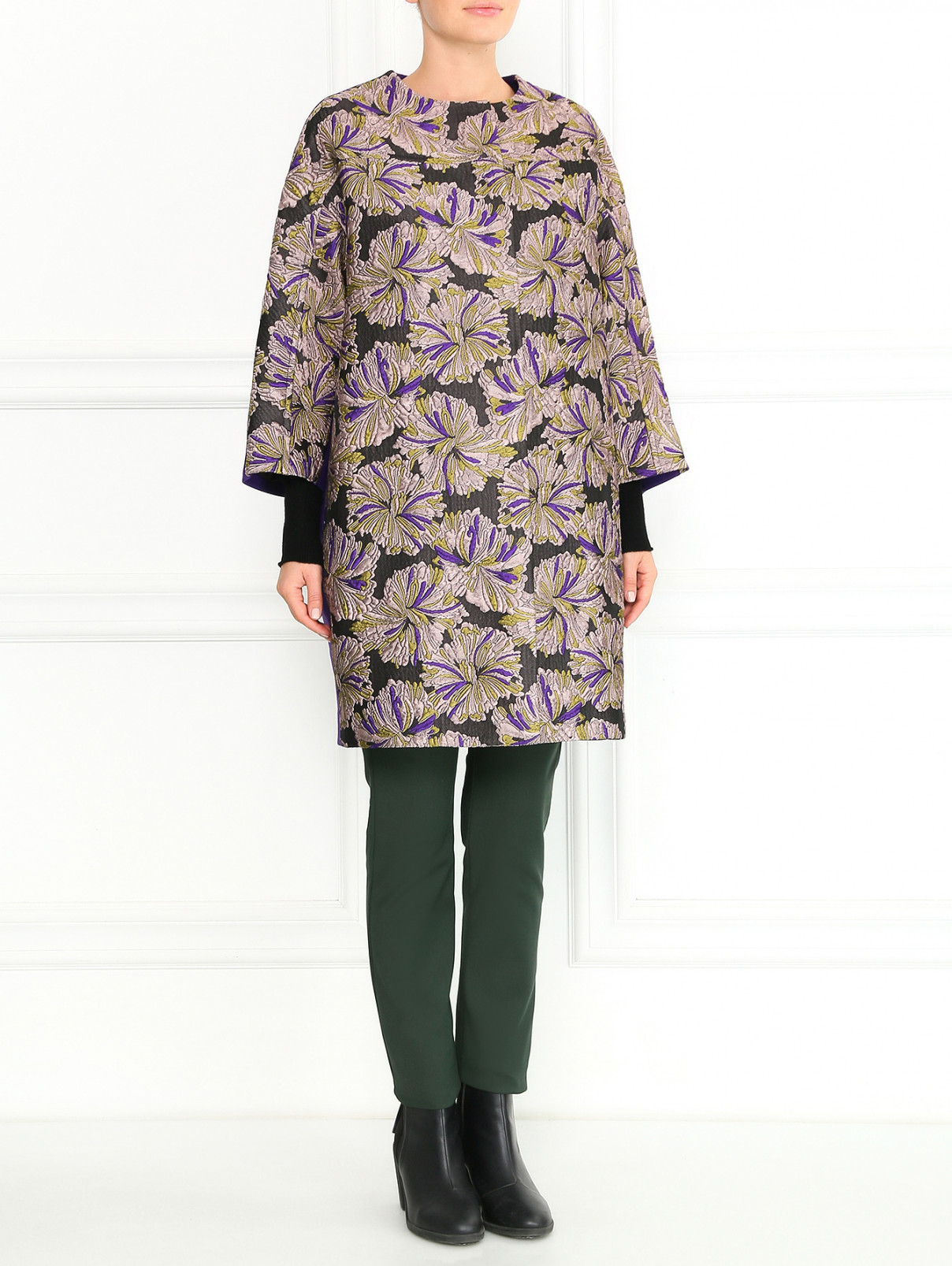 Пальто из хлопка, шерсти и шелка с узором Antonio Marras  –  Модель Общий вид  – Цвет:  Узор