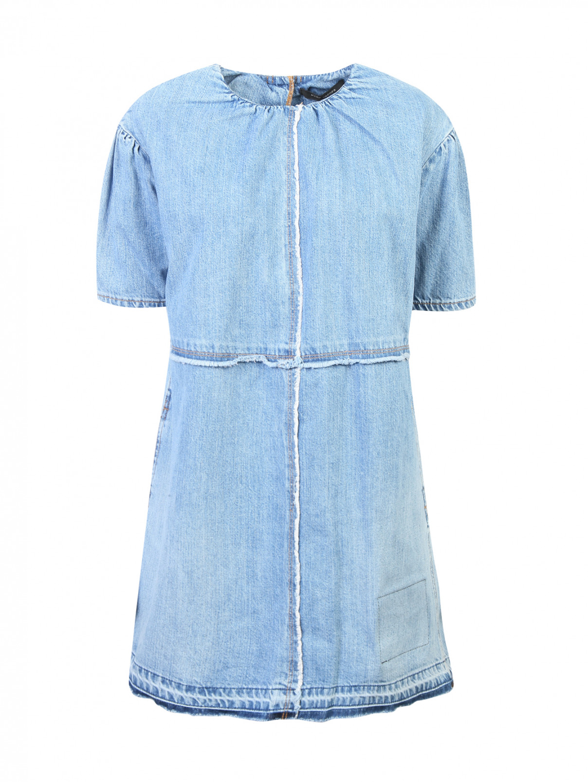 Платье из денима прямого кроя Marc Jacobs  –  Общий вид  – Цвет:  Синий