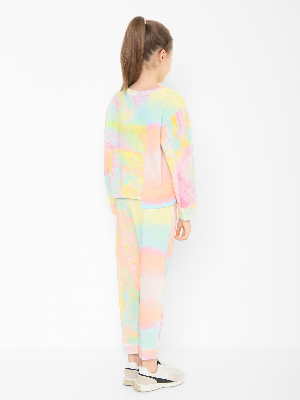 Трикотажный костюм с узором Stella McCartney kids  –  МодельОбщийВид1  – Цвет:  Узор