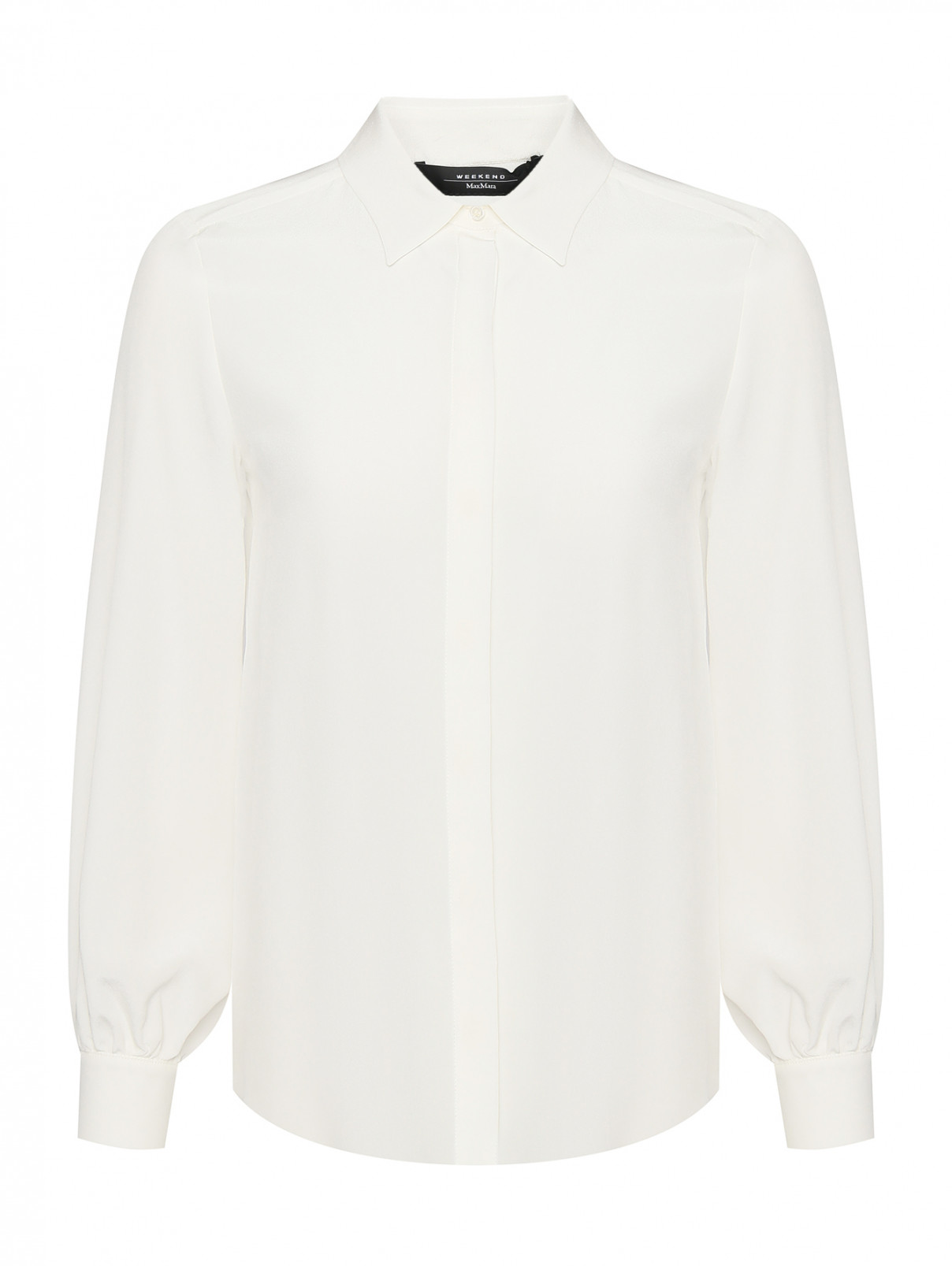 Рубашка из шелка Weekend Max Mara  –  Общий вид  – Цвет:  Белый