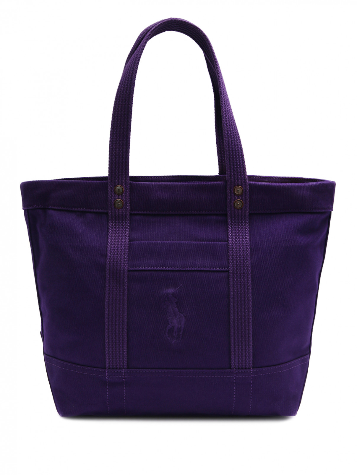 Текстильная сумка из хлопка Polo Ralph Lauren  –  Общий вид  – Цвет:  Фиолетовый