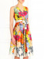 Шелковое платье с цветочным узором Devernois  –  Модель Верх-Низ