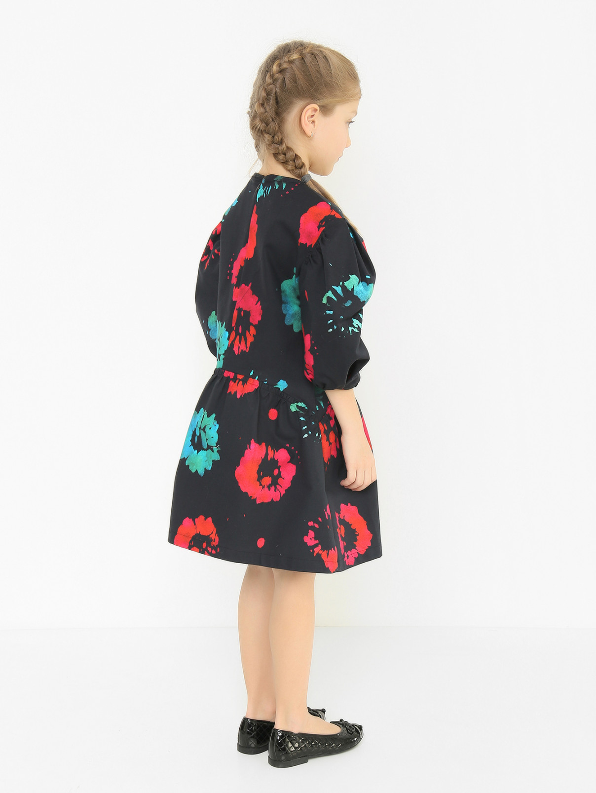 Платье из хлопка с узором Marni  –  МодельВерхНиз1  – Цвет:  Узор
