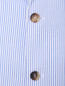 Рубашка из хлопка с узором полоска LARDINI  –  Деталь