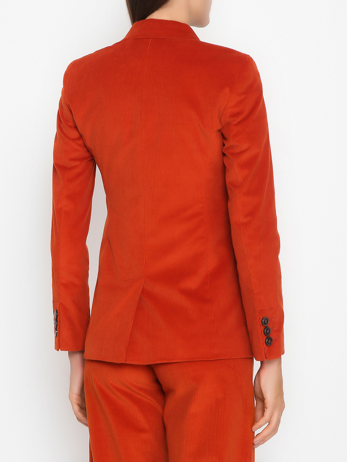 Однотонный жакет из велюра с карманами Max&Co  –  МодельВерхНиз1  – Цвет:  Оранжевый