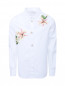 Хлопковая рубашка с цветочной аппликацией Dolce & Gabbana  –  Общий вид