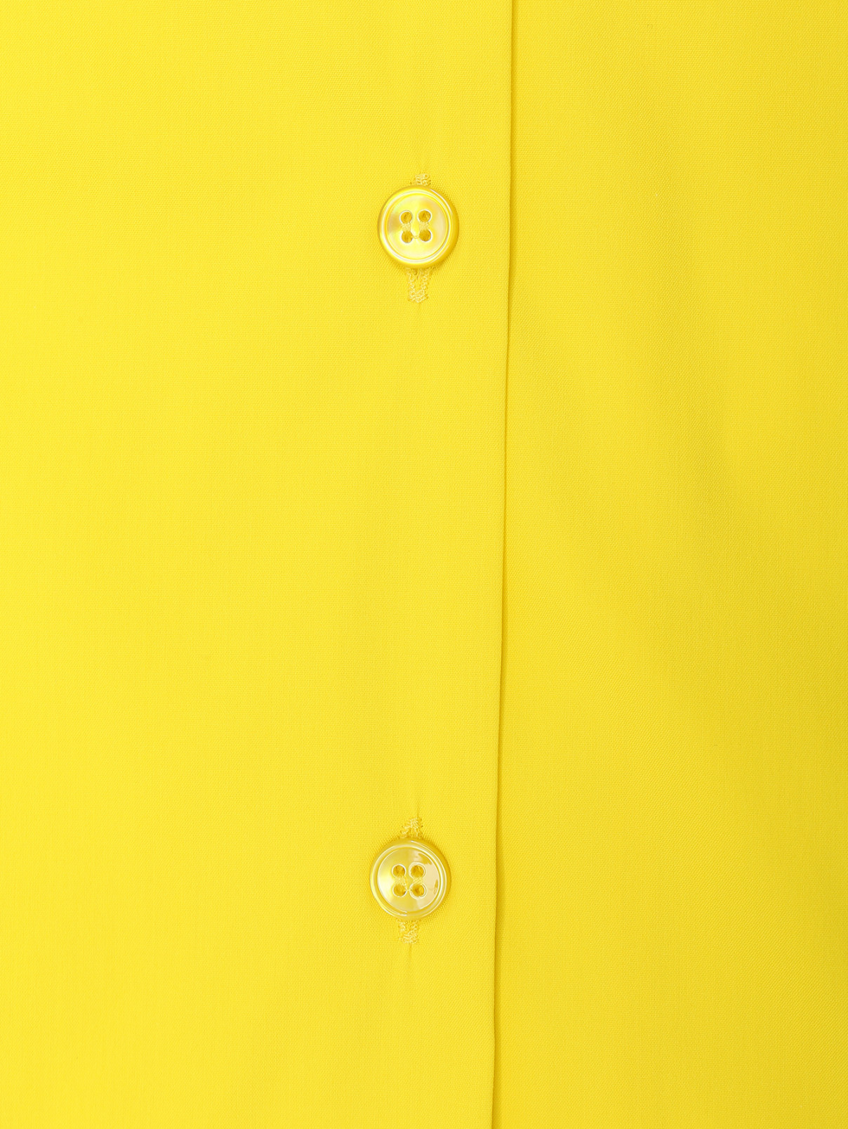 Рубашка из смешанного хлопка на пуговицах Marina Rinaldi  –  Деталь  – Цвет:  Желтый