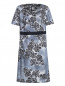 Платье-футляр из хлопка с цветоым узором Marina Rinaldi  –  Общий вид