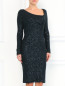 Платье из кашемира и шелка, декорированное пайетками Donna Karan  –  Модель Верх-Низ