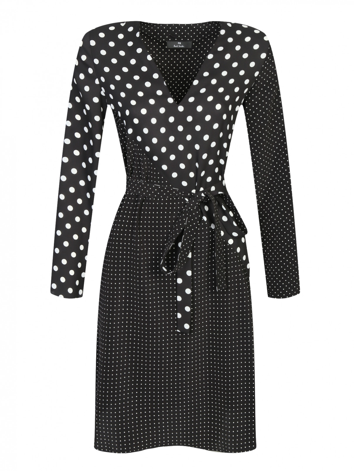 Платье с узором "горох" Paul Smith  –  Общий вид  – Цвет:  Черный