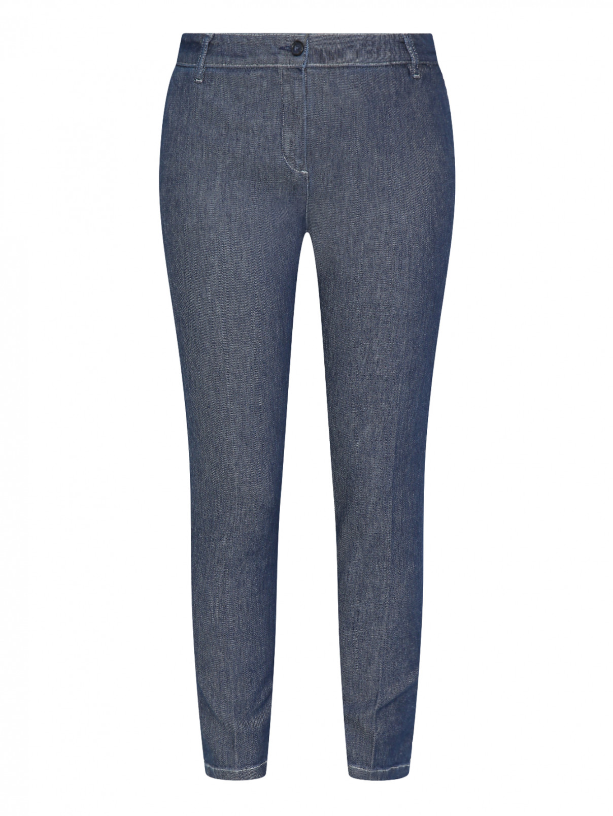 Укороченные джинсы из хлопка Persona by Marina Rinaldi  –  Общий вид  – Цвет:  Синий