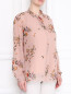 Блуза свободного кроя с цветочным узором Marina Sport  –  МодельВерхНиз
