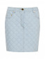 Джинсовая стеганная юбка-мини Moschino  –  Общий вид