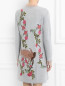 Платье из шерсти с цветочным узором Alberta Ferretti  –  Модель Верх-Низ1