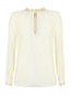 Блуза шелковая, декорированная люверсами Michael by Michael Kors  –  Общий вид