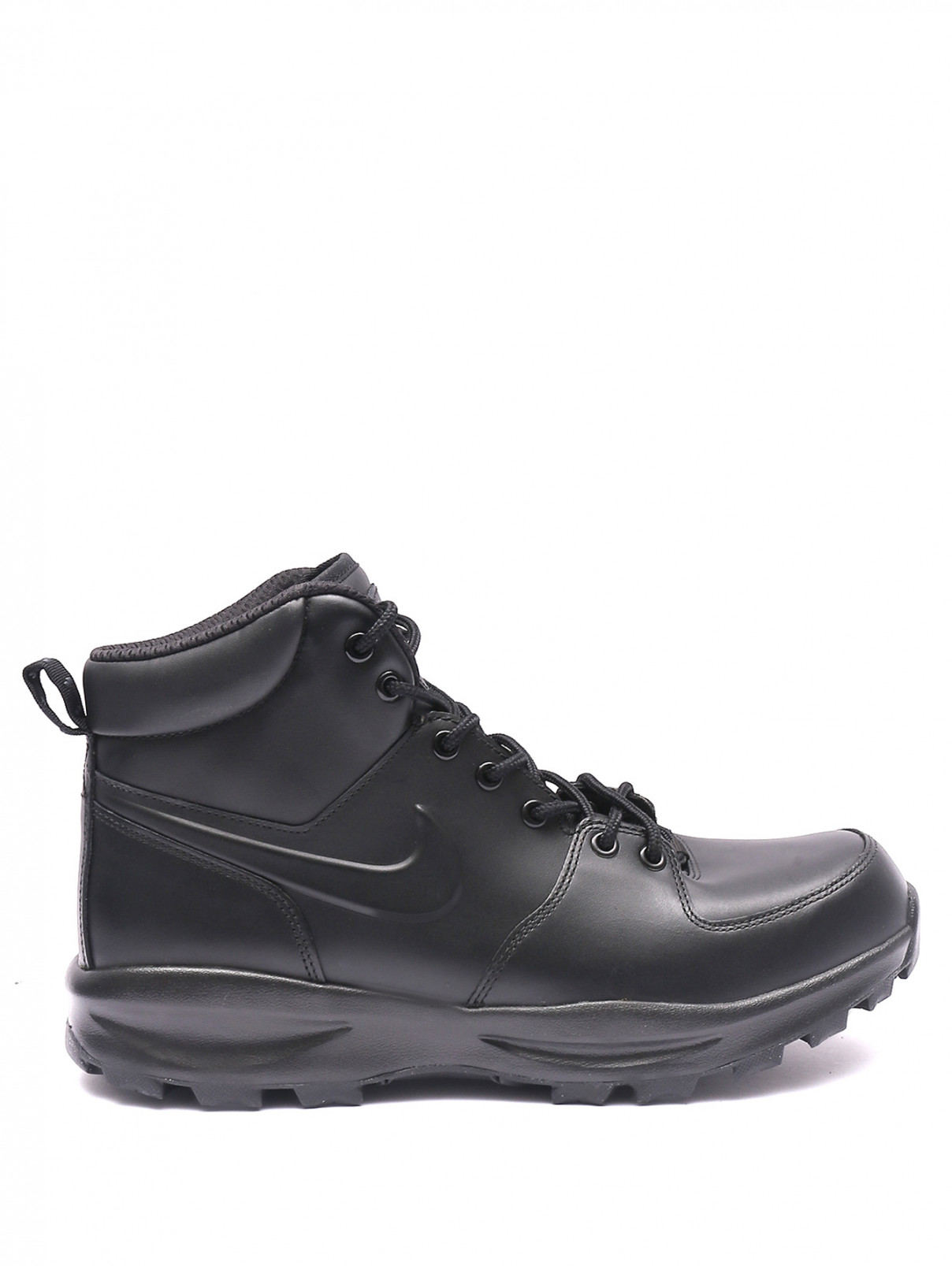 Комбинированные ботинки на шнурках с логотипом Nike  –  Обтравка1  – Цвет:  Черный