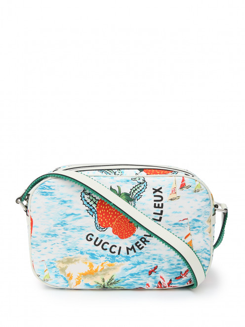 Сумка на ремне с узором Gucci - Общий вид