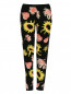 Трикотажные брюки из шерсти с цветочным узором Moschino Cheap&Chic  –  Общий вид