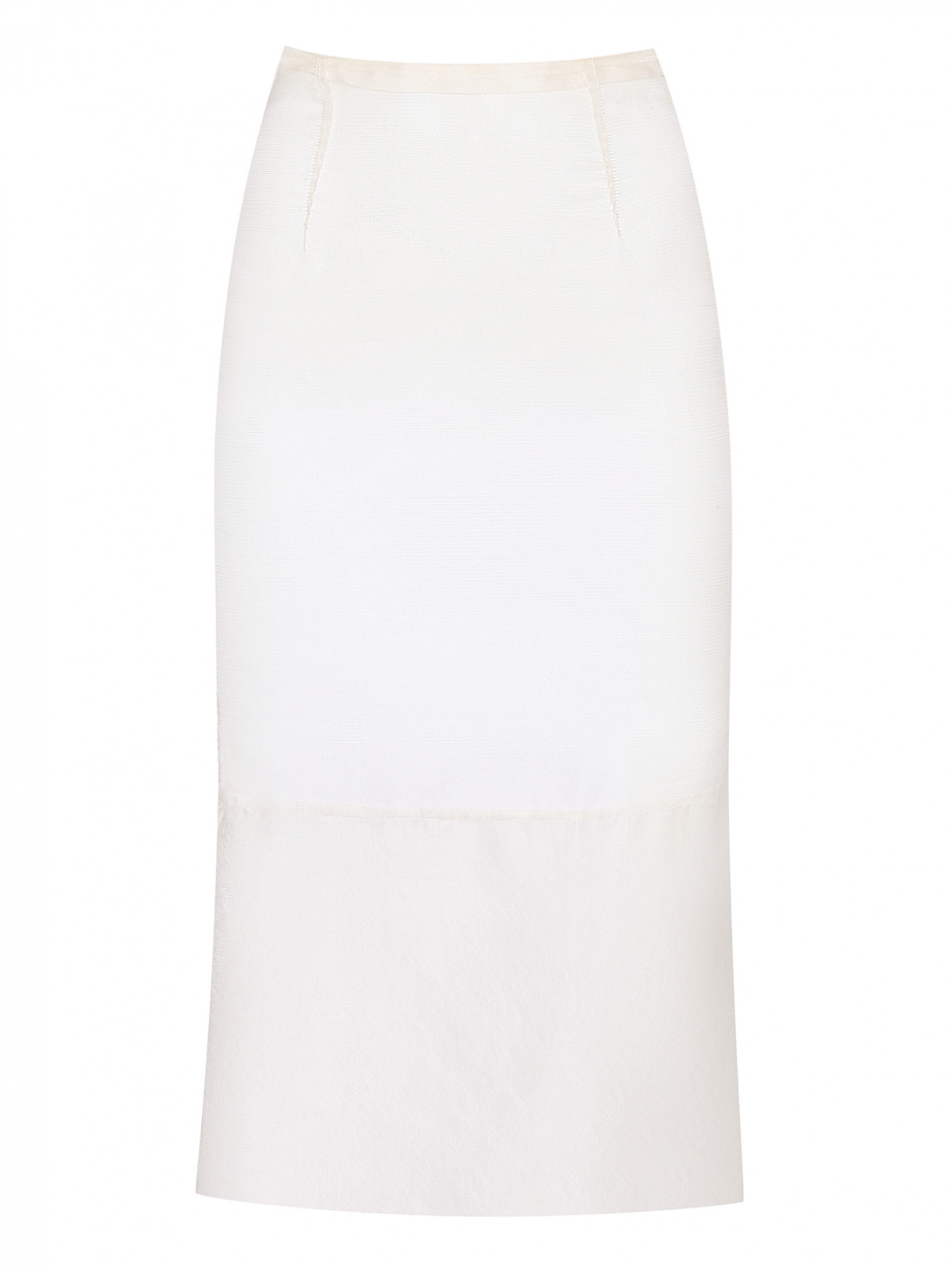 Нижняя юбка из шелка Costume National  –  Общий вид  – Цвет:  Белый