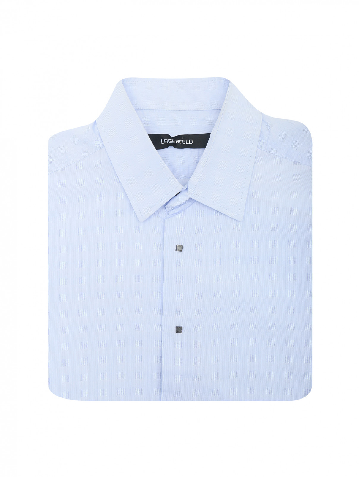 Рубашка с коротким рукавом из хлопка Lagerfeld  –  Общий вид