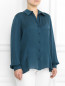 Блуза из шелка асимметричного кроя с отделкой из кружева Marina Rinaldi  –  Модель Верх-Низ