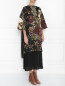 Платье-мини с цветочным узором и кружевной вставкой Antonio Marras  –  Модель Верх-Низ