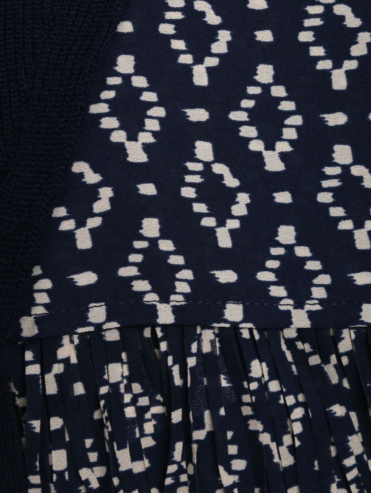 Джемпер свободного кроя с контрастными вставками Marina Rinaldi  –  Деталь  – Цвет:  Синий