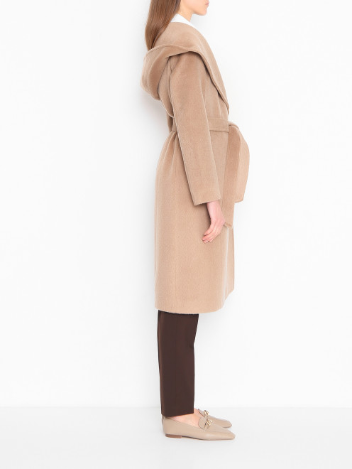 Пальто из смешанной шерсти с капюшоном - МодельВерхНиз1