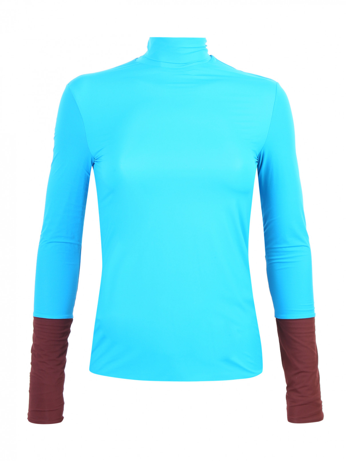 Водолазка базовая из эластичной ткани Sportmax  –  Общий вид  – Цвет:  Синий