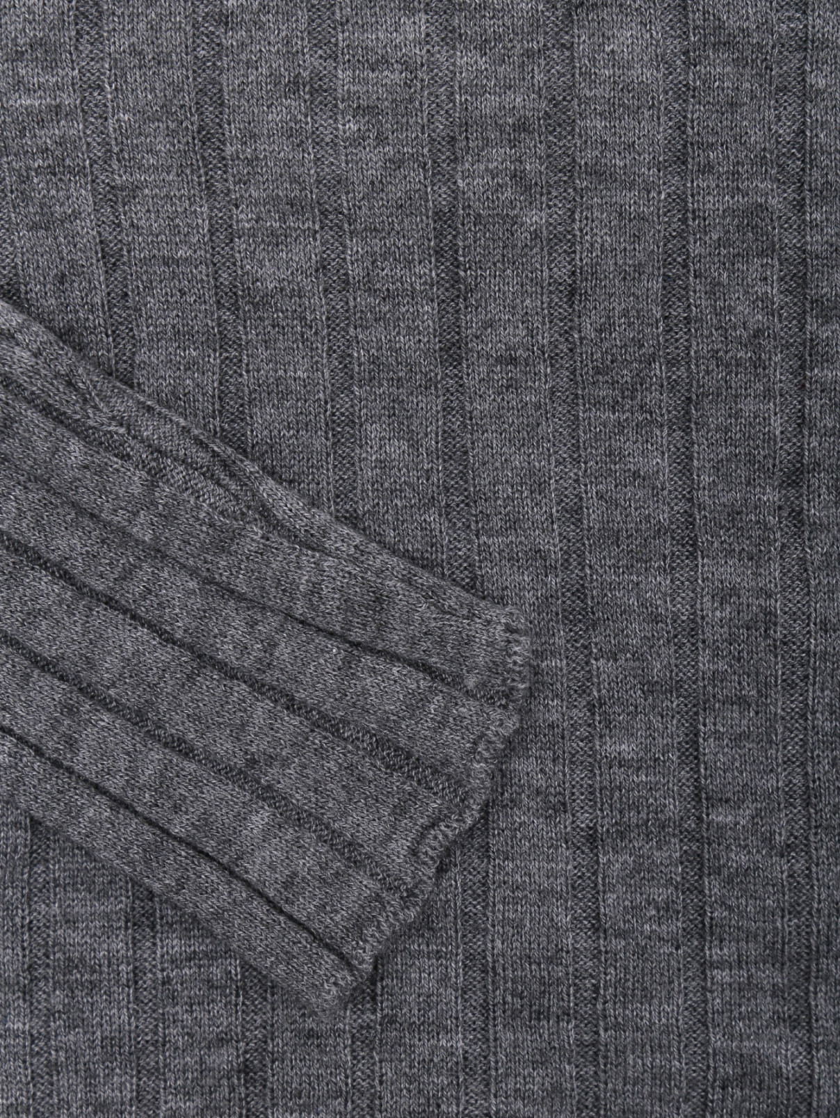 Водолазка из смешанной шерсти в рубчик MiMiSol  –  Деталь1  – Цвет:  Серый
