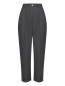 Укороченные брюки на высокой талии из шерсти и льна Nina Ricci  –  Общий вид