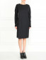 Платье прямого кроя из шерсти с накладным карманом Jean Paul Gaultier  –  Модель Общий вид