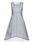 Платье-миди из полиэстера и хлопка с контрастной отделкой Jil Sander  –  Общий вид