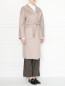 Пальто из кашемира с поясом Marina Rinaldi  –  МодельВерхНиз